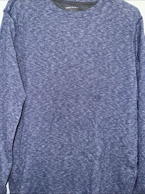 Banana Republic Men's Heather Navy Blue Crewneck Sweater